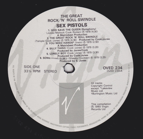 Sex Pistols ‎– The Great Rock 'N' Roll Swindle