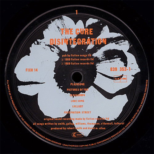 Cure - Disintegration
