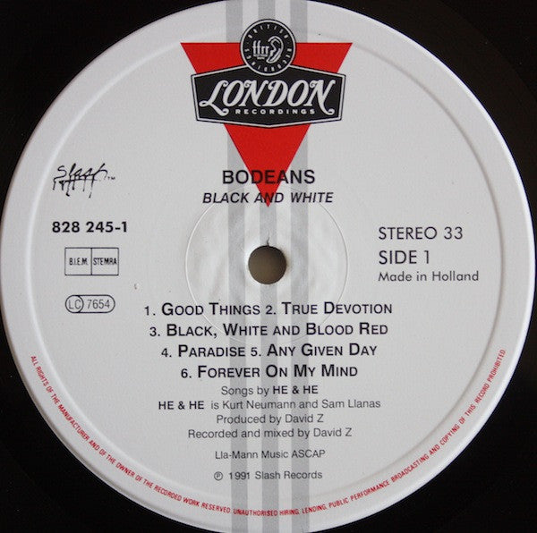 BoDeans ‎– Black And White