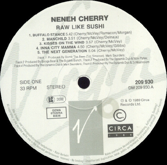 Cherry, Neneh - Raw Like Sushi