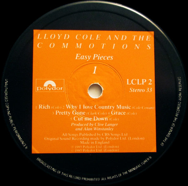 Cole, Lloyd And The Commotions - Easy Pieces