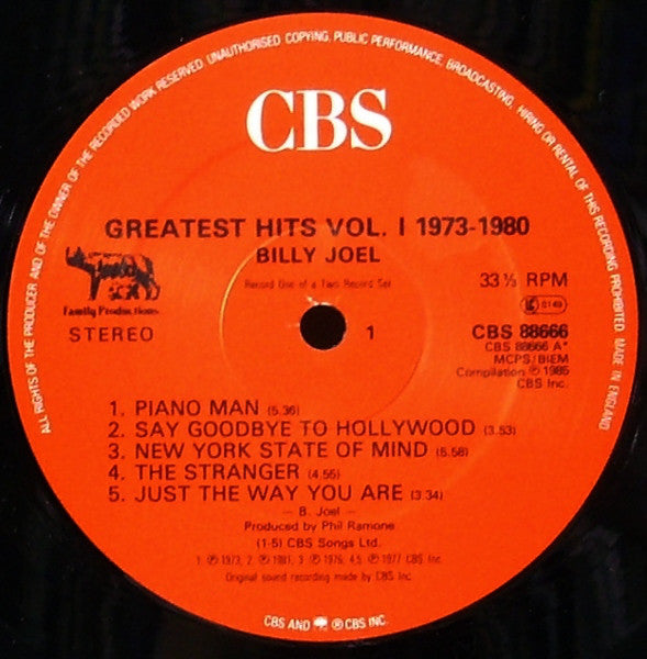 Joel, Billy - Greatest Hits Vol. I & Vol. II