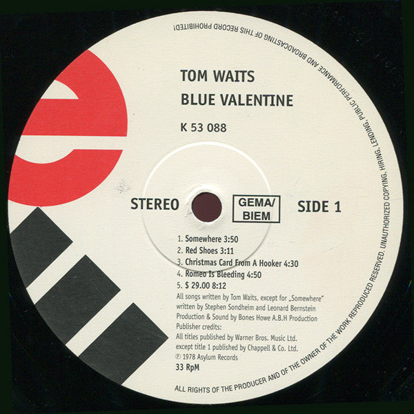 Waits, Tom - Blue Valentine