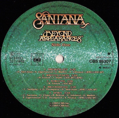 Santana ‎– Beyond Appearances