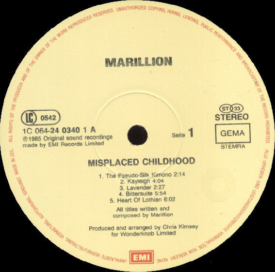 Marillion - Misplaced Childhood