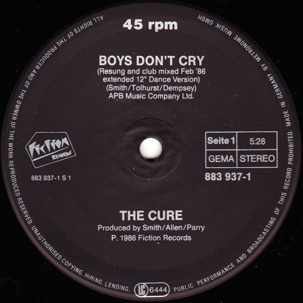 Cure - Boys Don't Cry