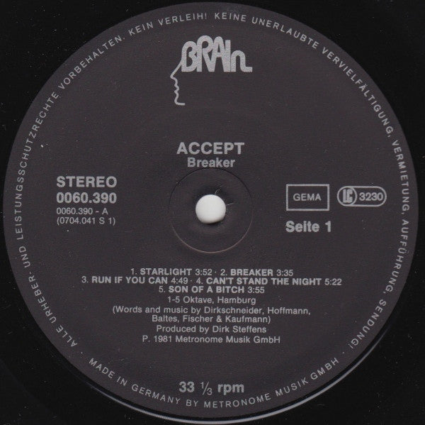 Accept ‎– Breaker - RecordPusher  