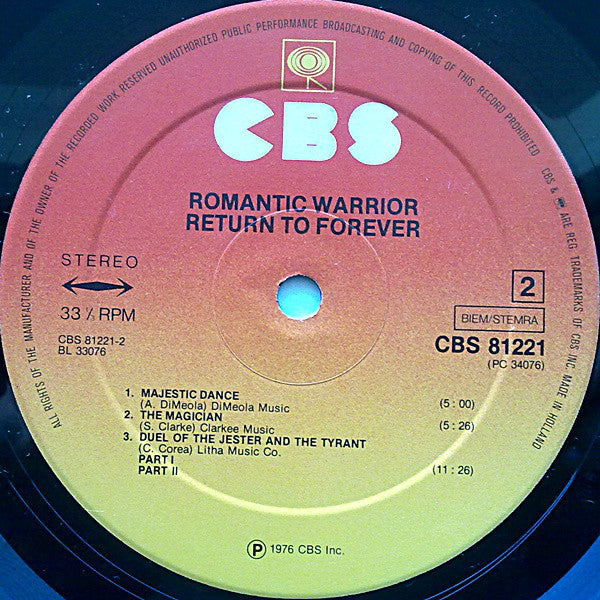 Return To Forever - Romantic Warrior