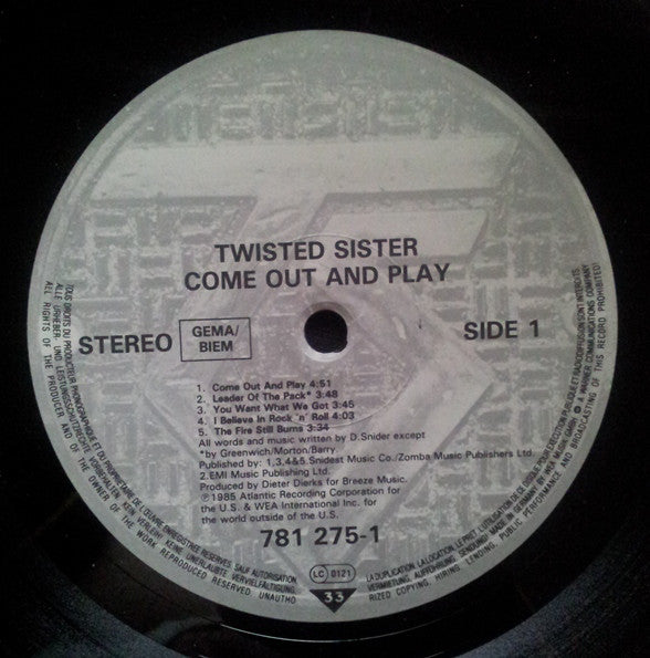 Twisted Sister - Come Out And Play