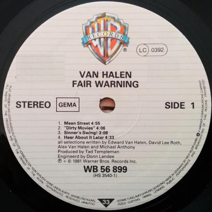 Van Halen - Fair Warning