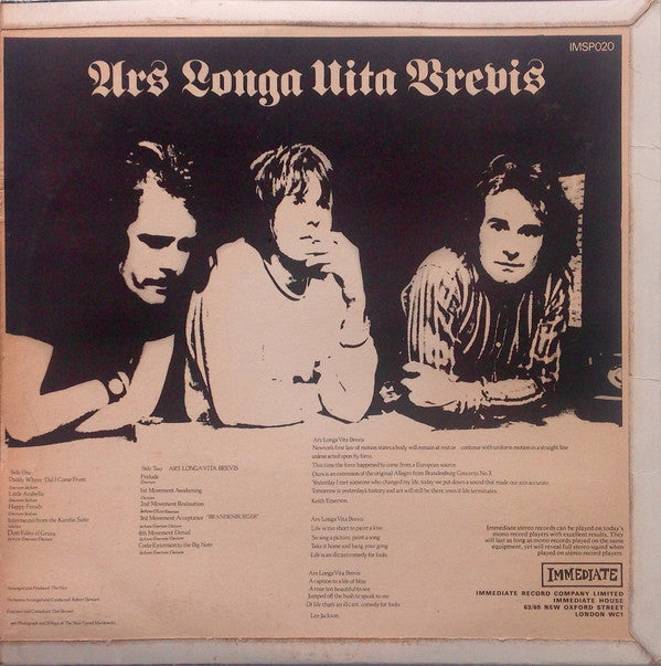The Nice ‎– Ars Longa Vita Brevis