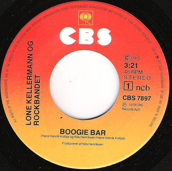 Lone Kellermann & Rockbandet ‎– Boogie Bar