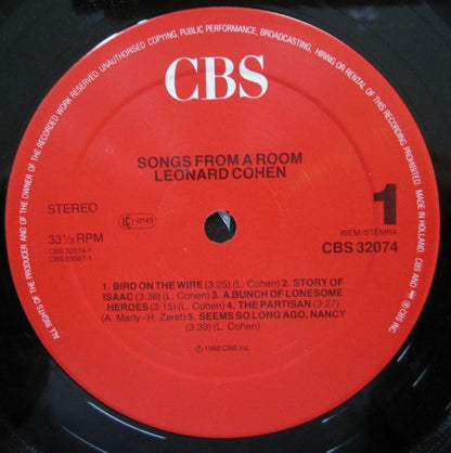 Cohen, Leonard - Songs From A Room