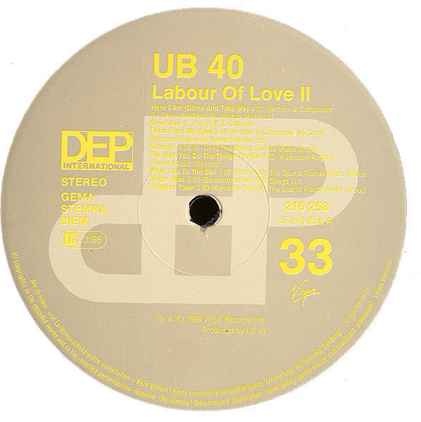UB40 - Labour Of Love II