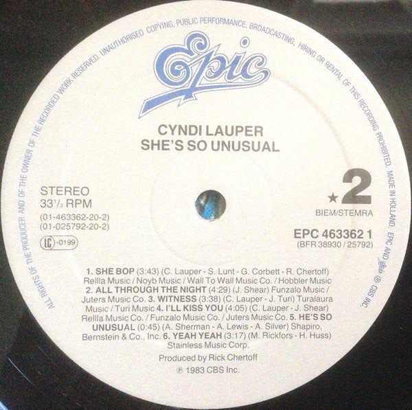 Lauper, Cyndi - She's So Unusual