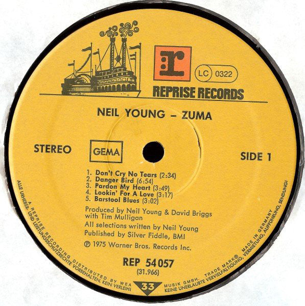 Young, Neil & Crazy Horse ‎– Zuma