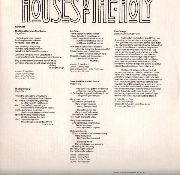 Led Zeppelin - Houses Of The Holy