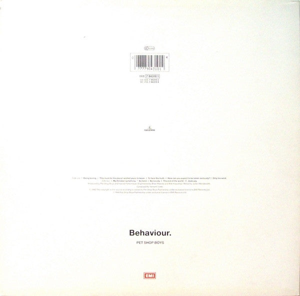 Pet Shop Boys ‎– Behaviour
