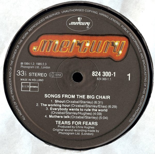 Tears For Fears - Songs From The Big Chair