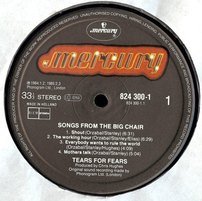 Tears For Fears - Songs From The Big Chair