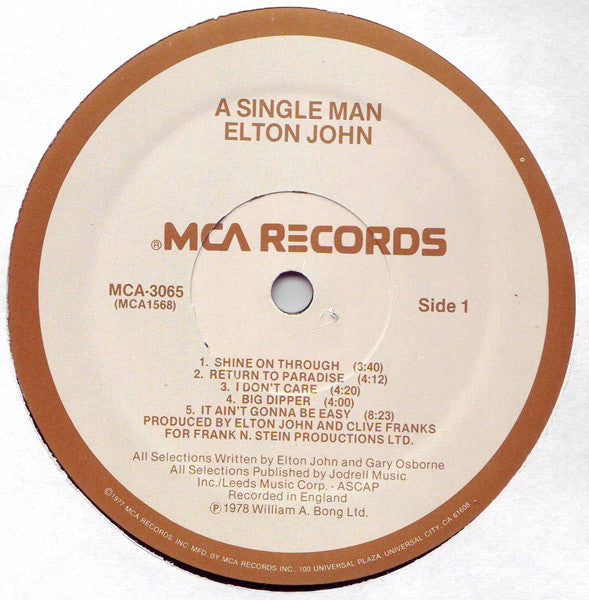 John, Elton -  A Single Man