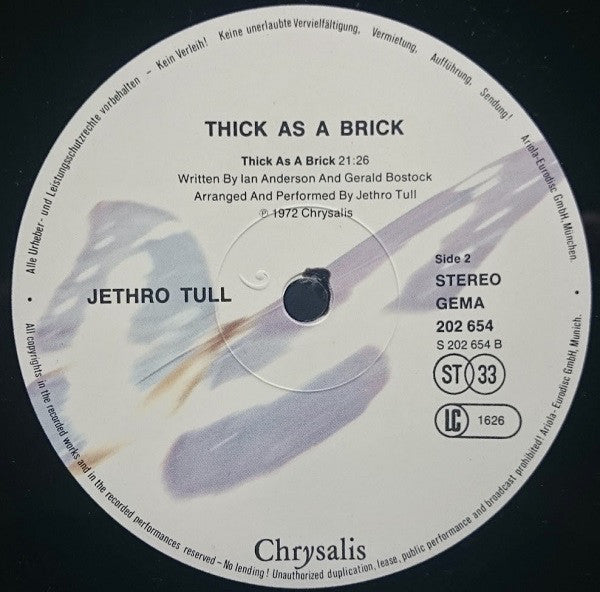 Jethro Tull - Thick As  A Brick