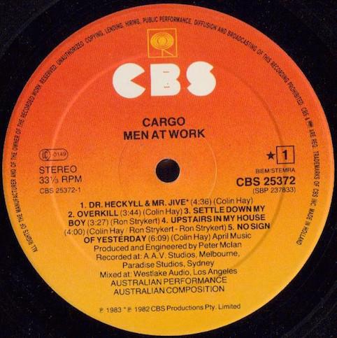 Men At Work ‎– Cargo