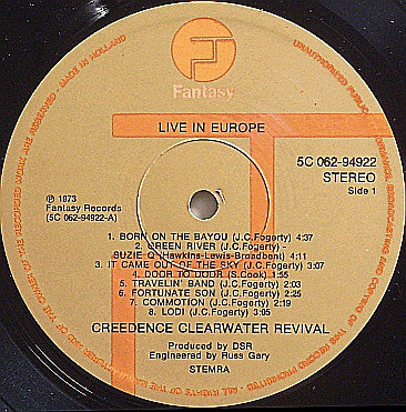 Creedence Clearwater Revival ‎– Live In Europe