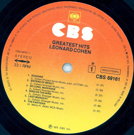 Cohen, Leonard - Greatest Hits