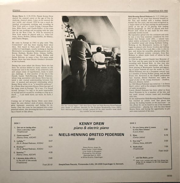 Drew/kenny/Niels Henning Ørsted Pedersen - Duo