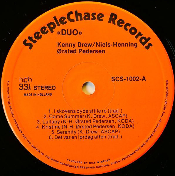 Drew/kenny/Niels Henning Ørsted Pedersen - Duo