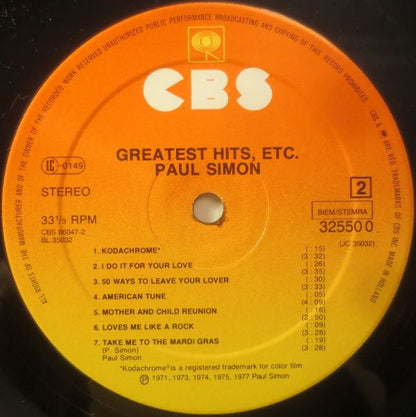 Simon, Paul - Greatest Hits, Etc.