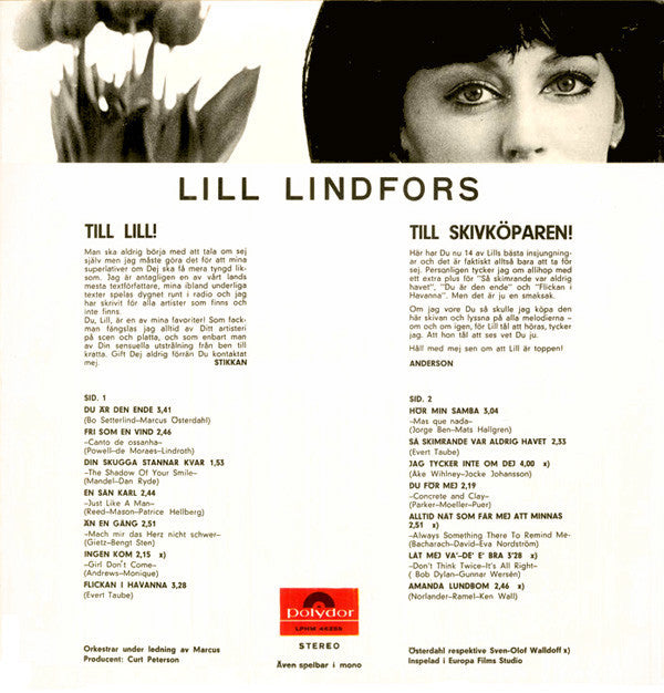 Lindfors, Lill - Du Är Den Ende