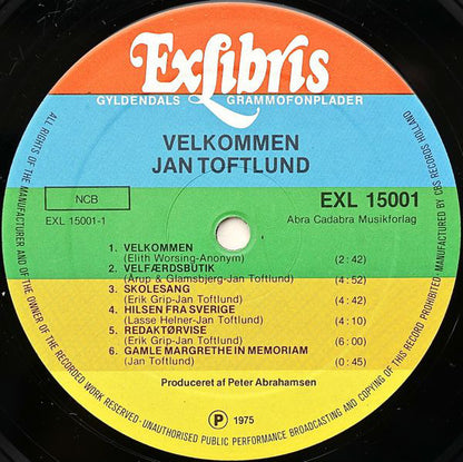 Toftlund, Jan ‎– Velkommen