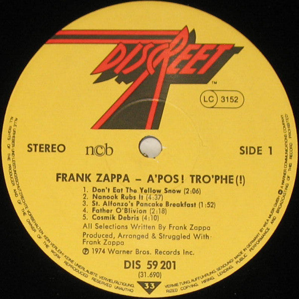 Zappa, Frank - Apostrophe