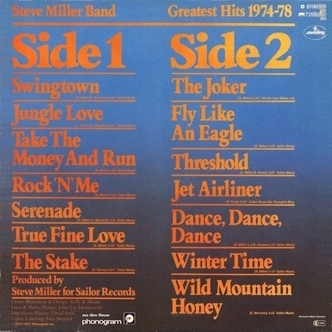 Steve Miller Band ‎– Greatest Hits 1974-78