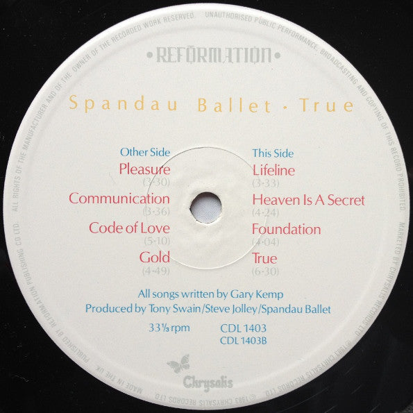 Spandau Ballet - True