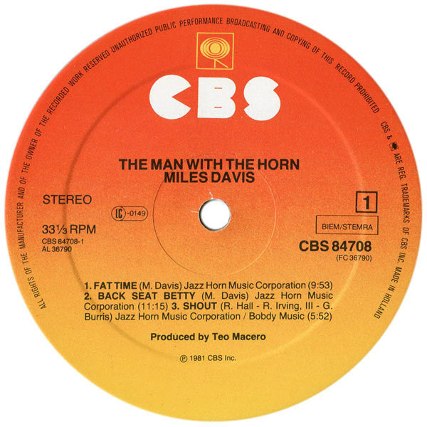 Davis, Miles - The Man With The Horn