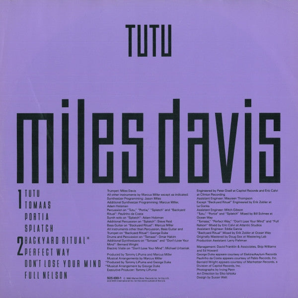 Davis, Miles ‎– Tutu
