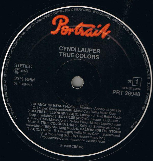 Lauper, Cyndi - True Colors