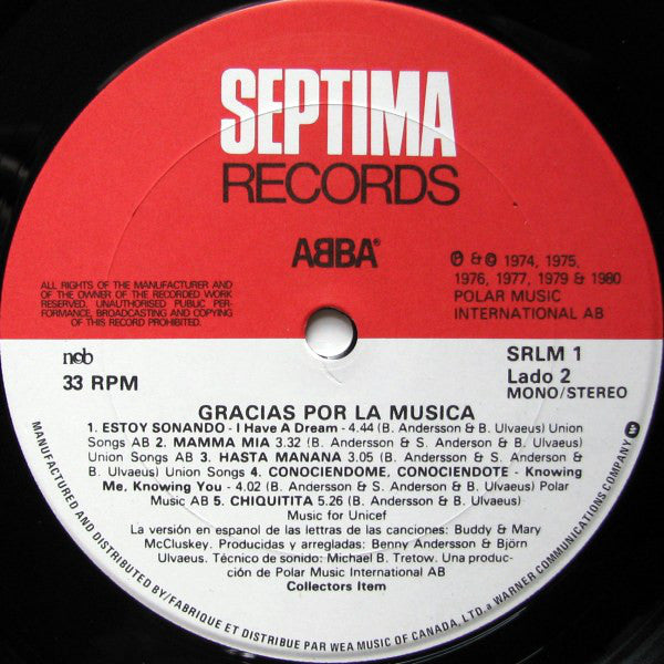 ABBA - Gracias Por La Musica - RecordPusher  
