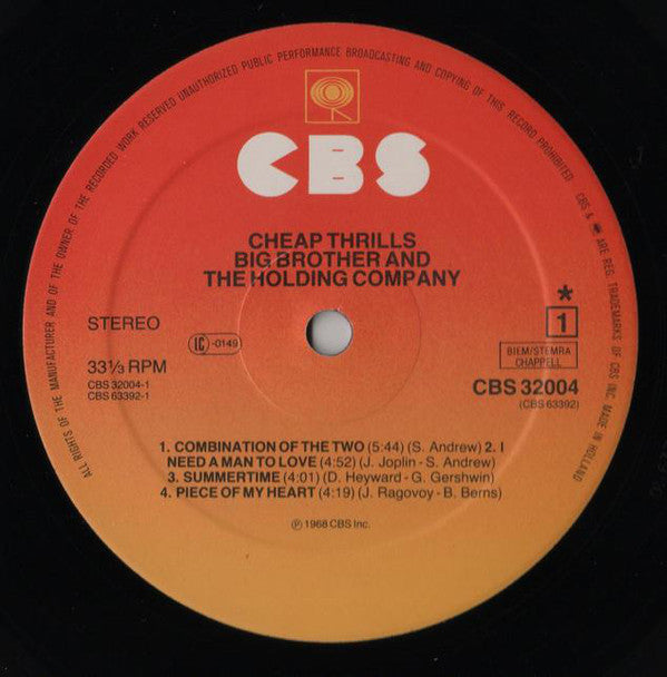 Big Brother & The Holding Company - Cheap Thrills - RecordPusher  