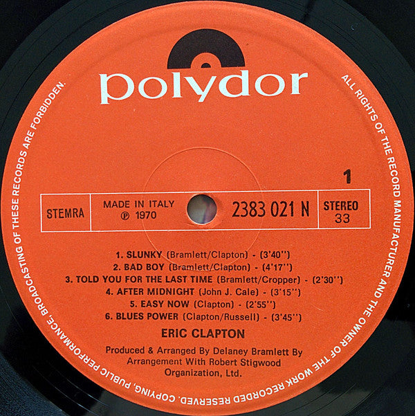 Clapton, Eric ‎– Eric Clapton