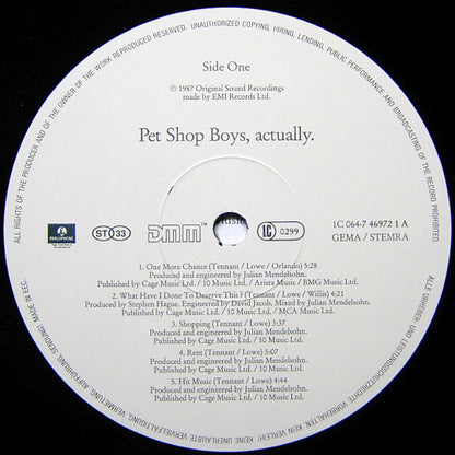 Pet Shop Boys - Actually