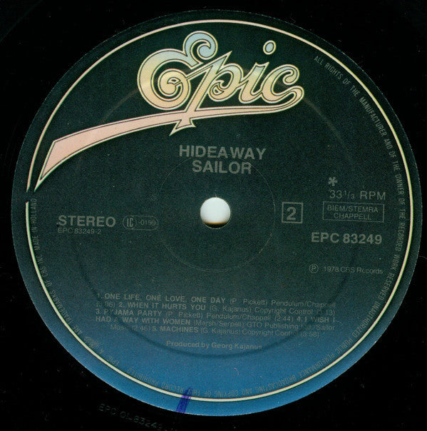 Sailor ‎– Hideaway