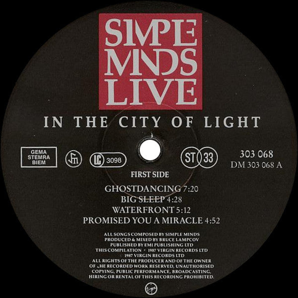 Simple Minds - Live In The City Of The Light