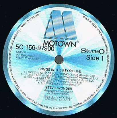 Wonder, Stevie - Songs In The Key Of Life