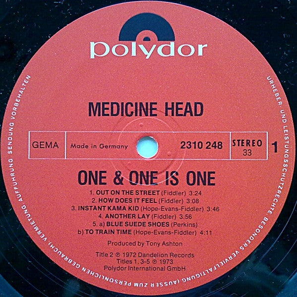 Medicine Head ‎– One & One Is One