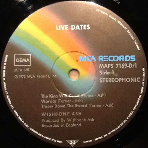 Wishbone Ash ‎– Live Dates