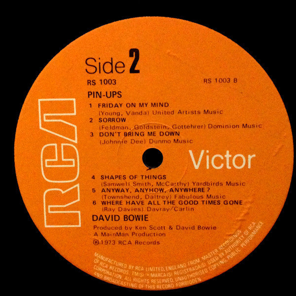 Bowie, David - Pinups - RecordPusher  